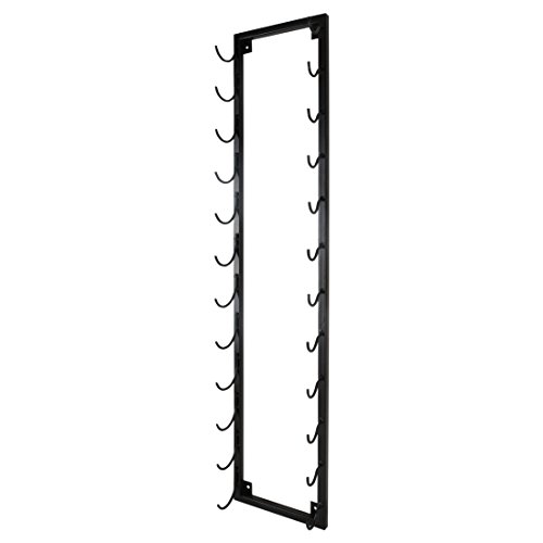 Weinregal / Flaschenregal / Wandregal HANG UP aus Metall, schwarz, pulverbeschichtet, für 12 Flaschen – H 120 x B 23 x T 10 cm - 5