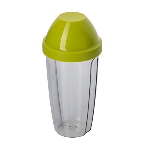 Westmark Mix- und Schüttelbecher, Shaker mit herausnehmbarer Mixscheibe, Füllvolumen: 0,5 Liter, Kunststoff, Maxi, Grün/Transparent, 3090227A