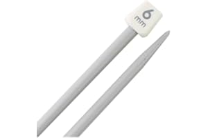 AA SHOPPERS 2 x Long Straight Plastic Knitting Needles (35cm) - Needle Diameter 5mm, 5.5mm, 6mm, 6.5mm, 7mm, 7.5mm, 8mm, 9mm and 10mm 2 x 2 .236 in