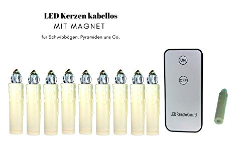 Preisvergleich Produktbild R&B 12 LED Kerzen kabellos mit Fernbedienung