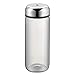 Produktbild WMF Basic Trinkflasche, 500 ml, Höhe 19 cm, Glasflasche, für Warm- und Kaltgetränke, Glas, Cromargan Edelstahl, in Geschenkkarton, Grau