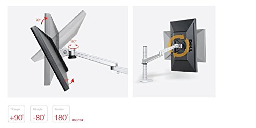 Zolion Einstellbare Aluminium Schreibtisch Monitor Stand Monitor-Schellenklemmung neig- und schwenkbar Schreibtisch-Monitor Ständer Monitor-TV Montage Fernseher Schreibtisch Halterung Universal Laptop Notebook Computer-Monitor Mackbook und iPad LED-TV LCD-TV-Ständer TV-Halter Universal TV VESA Monitorstandfuß (Laptop & Monitor) - 4