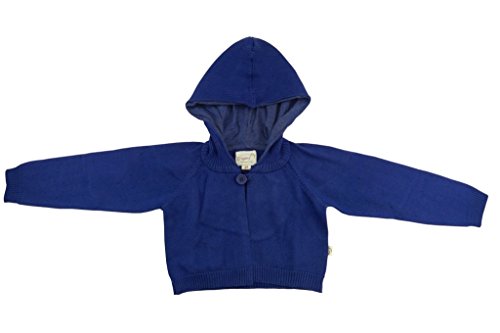 Origany Baby Girls' One Button Hooded Cardigan, 18-24 Months Blue