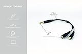 PC Headset Adapter, Converter Cable to Xbox One, Xbox 360, PS4 PlayStation 4 Talkback Chat Converter Lead – GOLD PLATED