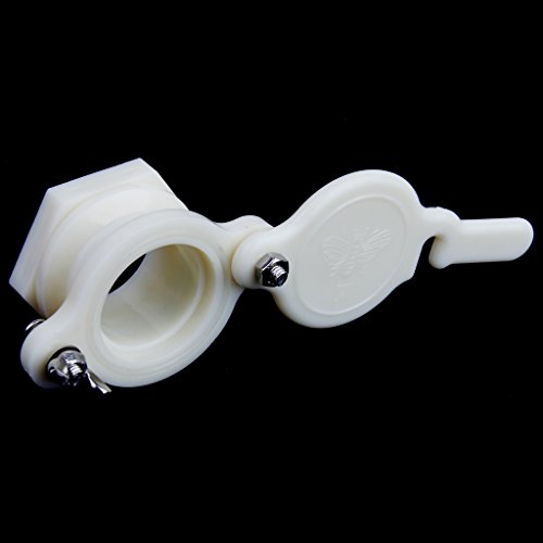 Gazechimp 38mm Funktion Honig Absperrschieber Tap Bienenzucht Imkerwerkzeug , Weiß Kunststoff - 7