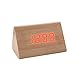 Produktbild Holz Wecker Funk Wecker Digital ,Snooze, Datumsanzeige, Temperatur und Sensor Licht LED Uhr LuckyGirls