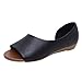Produktbild YEARNLY Damen Flache Schuhe Leder Pumps Blockabsatz Sommer Low Top Ankle Schuhe Elegante Vintage Flats Bequem Schwarz, Beige, Gelb Gr.36-42
