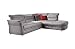 Produktbild Cavadore Eck-Sofa Bontlei / Polsterecke mit Ottomane und Federkern-Polsterung / 261 x 88 x 237 cm (BxHxT) / Mikrofaser grau