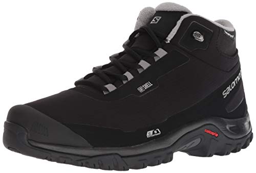 SALOMON L40472900 Shelter ClimaSalomon® Herren Winterboots Softshell Material, Groesse 42 2/3, schwarz