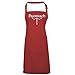 Produktbild The French Apron Company Damen Sassenach Küchenschürze mit Libelle, inspiriert von Outlander. 6 Farben zur Auswahl Red + White Print