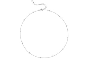 IMINI Minimalista S925 Collana In Argento Sterling Per Donne Ragazze Adolescenti Satellite Stratificazione Girocolli Semplici Fascino Regolabile Gioielli Moda Regali Compleanno Anniversario Fidanzata