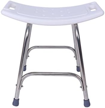 HJHY® Shower chair, Height adjustable Stainless steel Bathroom Bath chair Sturdy waterproof