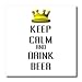 Produktbild 3drose HT _ 120800 _ 2 Gold Crown KEEP CALM AND DRINK BEER Eisen auf Wärmeübertragung, 6 von 6, für weiß Material