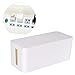 Produktbild UNIQUEBELLA Kabelbox Steckdosenleiste Organizer Ladestation Kabelsalat Sicherheit Kabelorganisation 23.7*11.7*13cm (Länge x Breite x Höhe) für Schreibtisch,TV,Computer,Kabel Management