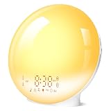 Togaga Sunrise Alarm Clock, Wake Up Light With Sunrise/sunset Simulation, Dual Alarm & Snooze Function, Night Lights With 11 Colorful Atmosphere Lamp, 7 Nature Sounds, Fm Radio