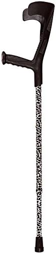 The Best Crutch - Funkrutch Black and White - Colourful Crutch Forearm - Crutch for Sale with Open Cuffs - Non Slip Crutch Tips - Adjustable Crutch with Floor to Handle Height between 83 and 98 cm - 30-DAY MONEY BACK GUARANTEE