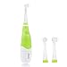 SUNSBELL® Rechargeable Children Sonic Electric Toothbrush + 2 Extra Replacement Brush Heads for 2-4 Ages Kids (Green)