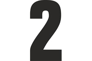 PCSL Self Adhesive Vinyl Letters/Numbers 17cm - Ideal for Signs/Wheelie Bins/Vehicles (Black 2)