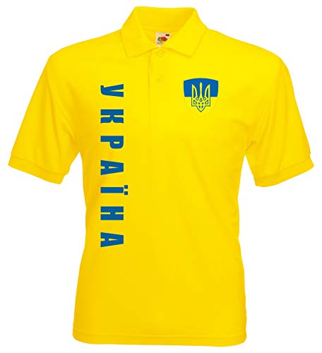 aprom – Ukraine Kinder Polo T-Shirt Trikot Fußball SPA UKR (128)