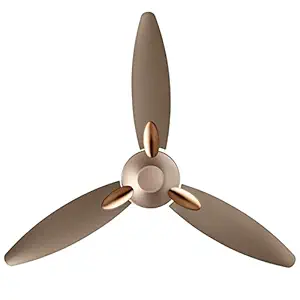 USHA  Ceiling Fan 1250 mm~50 inch inch (1-Piece Combo Offer)Copper Winding Motor High Speed Decorative Fan-Home Office Bedroom Living Kids Room| Modern Designer Fancy (Color-Sparkle Golden & Brown)1o