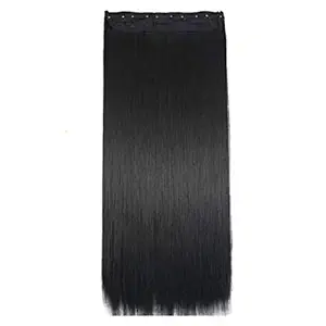 Alizz straight black 24inch hair extensions for women girls ladies natural real hair black, Fashion Women Synthetic Hair Cosplay Long Curly Wavy NO Bangs Natural Black Wigs Costume Fancy Party Wigs