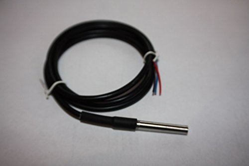 Digitaler Edelstahl Temperatur Sensor Fühler DS18B20 mit 1m Kabel für Thermometer wasserdicht