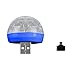 Produktbild Webla Stage Light Szene Handy Mini Magic Kristallkugel Magic Light Ball Bunte Steuerung der Stimme mit Adapter Blau USB Mini Disco Rvb Stage Club Licht Dj Ktv Magic Christmas Phone Ball Lampe (Blau)