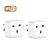 Price comparison product image Smart Plug ASZKJ Mini WiFi Socket/Compatible with Alexa (Echo Echo Dot) Google Home/Wireless Remote Control Socket/Timer Plug Switch/WiFi Plugs/No Hub Required/Support IFTTT (2 Pack)