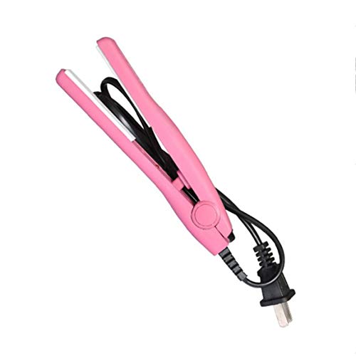 Mini hair straightener Iron Pink Ceramic Electronic Hairs Straightening styling tools Home Use with pink color