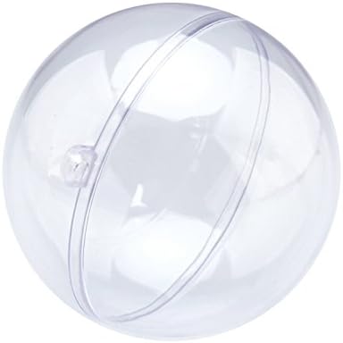 10 PACK Fillable Plastic Crystal Clear Ball DIY Ornament Preserved Flower Christmas Décor High Hardness Round Ball 100mm