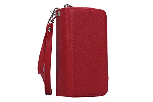 LOOKAY 2 in 1 Kunstleder Schutzhülle für iphone 6S iphone 6 Multifunktions-Tasche Wallet Kartenfächer Rückschale iphone 6s/6 Hülle Etui Case Cover in Rot - 3