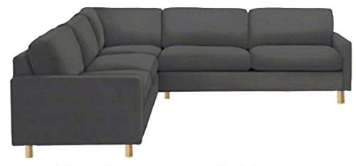 Sofá Cover Sólo. La resistente pesado algodón Karlstad sofá seccional, 2 + 3/3 + 2 de repuesto, es fabricada a medida para IKEA karlstad esquina funda protectora