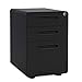 Produktbild DEVAISE Aktenschränke, Metall Rollcontainer, Büro-Rollcontainer, Bürocontainer mit Anti-umkippen-mechanismus für A4; 3 Schublade, Mobilen, Abschließbar schwarz