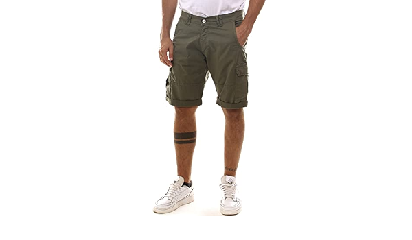 X-Cape Bermuda Cargo Uomo in Cotone Stretch Tinta Unita : Amazon.it:  Abbigliamento