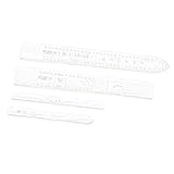 FLAMEER 4pcs Leder Handwerk Klar Acryl Herren Uhrenarmband Band Schablone Vorlage - B 18-16mm