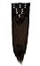S-noilite® 17-26 Inches(43-66cm) 8pcs Long Full Head Clip In Hair Extensions Extension Sexy Lady Fashion Choice 20 Colors (26 Inches-Straight, Dark Brown)