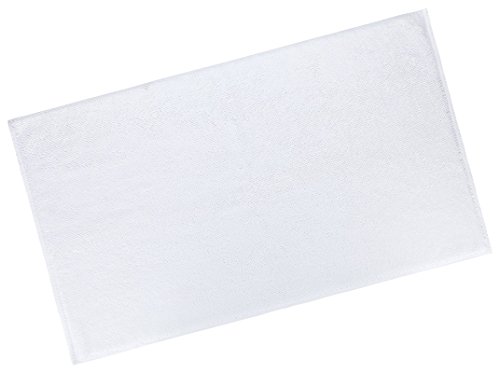 Floringo Luxus Badvorleger Badematte Makkaroni 100% Baumwolle 1700g/m² (50×80, weiß) - 2