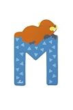 Trudi 81613 - Sevi Tierbuchstabe Murmeltier hellblau