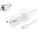 Produktbild Phone Star Kfz Auto Ladekabel Ladegerät mit USB C [Typ C] Ladekabel und USB Steckplatz für Samsung Galaxy, Google Pixel, Huawei, Sony Xperia, LG, iPhone X, iPhone 8, Plus, 7, 7 Plus, UVM.