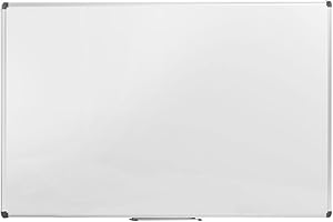 Danieli Store - Pizarra Blanca Magnética con Bandeja para Rotuladores 150x100 cm - Pizarra para Pared con Marco de Aluminio con Panel Escribible a Seco y Borrable. Ideal para Oficinas y Escuelas