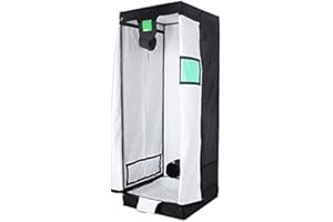 Budbox Pro 75 Series 0.75m x 0.75m - White & Silver Lining Indoor Grow Tents (75 x 75 x 160 - White Intermediate)