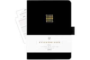 Password Book by Scribble & Dot with A-Z Tabs | Tissue Wrapped in a Gift Box | Perfect Password Organiser for Websites & Usernames | Pocket size with 120gsm Thick Paper | Sticker Labels Included