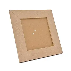 IVEI DIY MDF Photo Frames Craft - MDF Wood Tabletop PhotoFrame - Plain MDF Blanks Photo Frame - Set of 2 for Painting Wooden Sheet Craft, Decoupage, Resin Art Work & Decoration (Photo Size: 6in X 6in)