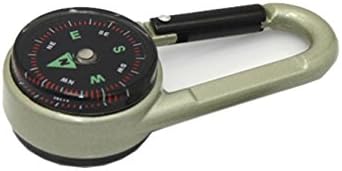 Compass Carabiner + Compass + Thermometer Multifunctional Portable Metal Compass for Hiking/Travelling/Camping with Magnifier Lens, Professional 3-in-1