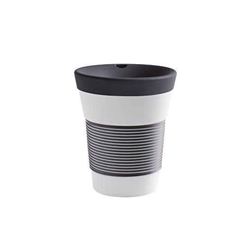 KAHLA 23A219A22002C MG Cupit Becher 0, 35 L mit Trinkdeckel in Coffee To Go Mug, Pro Öko, Porzellan, anthrazit, 10 x 6 x 13.2 cm