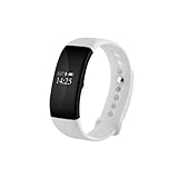 FKING Smart Bracelet SchrittzÃ¤hler, BerÃ¼hrungsempfindlicher Bluetooth Wasserdicht IP67 Silikon Business Sport Armband-WeiÃŸ