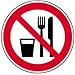 Produktbild Schild Essen und Trinken verboten 20cm Ø Alu gemäß ASR A 1.3/BGV A8/DIN 4844