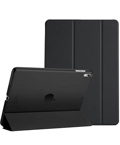 ProCase Apple iPad Pro Hülle 10.5" 2017 - Ultra-Dünner Leichter Standplatz-Intelligenter Hülle mit Transparenter Mattierter Rückseitiger Abdeckung für 2017 Neues 10.5-Zoll iPad Pro, Mit Auto Sleep / Wake Feature –Schwarz