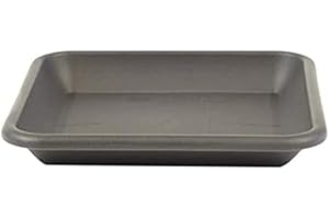 greemotion Plant Pot Saucers Grey Jana 28x28 cm - UV and Frost Proof Square Saucer to be Paired with the "Pia" Garden Pot Series - Plastic Saucers Large