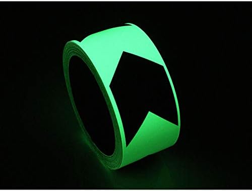 FindTapeGlow in The Dark Directional Marking Tape (GLW-DMT): 2 in. x 33 ft. (Luminescent Lime Black Arrow)